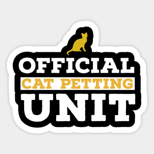 Official cat petting unit Sticker